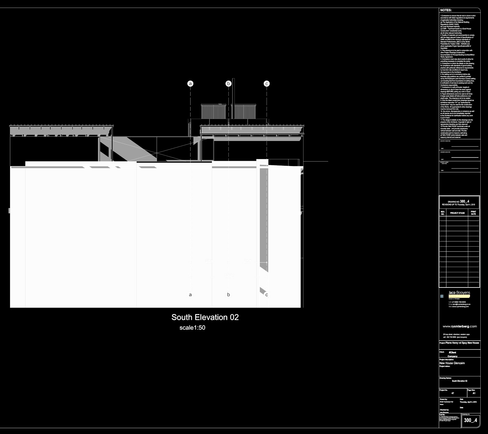 Big Tiny House Glencairn — south elevation 02